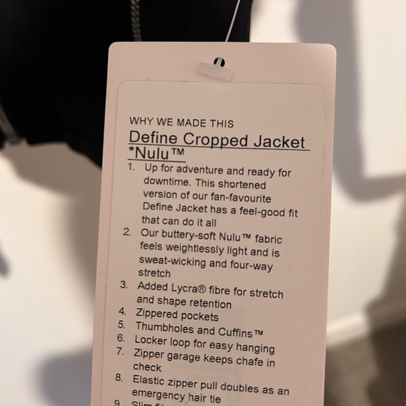 Lululemon Defined cropped jacket *nulu size 2 - Picture 6 of 6